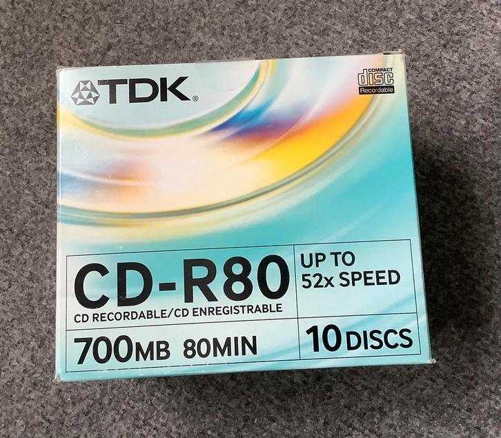 TDK CDR-80 52 x Jewel Case 10-pack, Computers en Software, Beschrijfbare discs, Nieuw, Ophalen of Verzenden