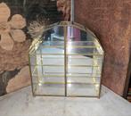 Antiek halfrond glazen pronkkastje vitrinekastje, Antiek en Kunst, Ophalen of Verzenden