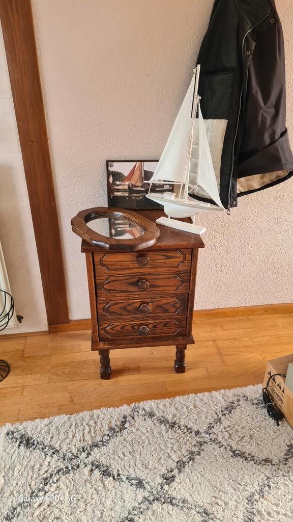 Eiken Kast, Spiegel & Vloerkleed - Wegens Verhuizing, Huis en Inrichting, Woonaccessoires | Spiegels, Gebruikt, Minder dan 50 cm