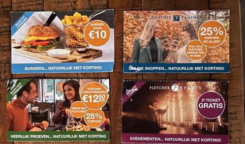 Fletcher kortingsbonnen, Tickets en Kaartjes, Kortingen en Cadeaubonnen, Twee personen, Overige typen, Kortingsbon
