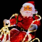 Rendier Met Slee En Kerstman. Ongeveer 1.5m.(Kerstman 90cm), Diversen, Kerst, Ophalen of Verzenden, Nieuw