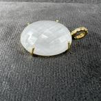 Gouden Hanger | 14k | 17,45g | maansteen | 3,5cm | 388029, Gebruikt, Overige voorstellingen, Ophalen of Verzenden, Goud