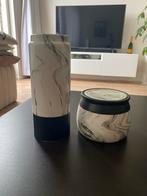 Decoratieve marmeren set, Huis en Inrichting, Woonaccessoires | Vazen, Overige kleuren, Aardewerk of Porselein, Ophalen of Verzenden