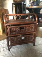 Rotan kastje met twee lades, afmetingen 53 x 30 x 45 cm, Huis en Inrichting, Kasten | Ladekasten, Minder dan 50 cm, 1 of 2 laden