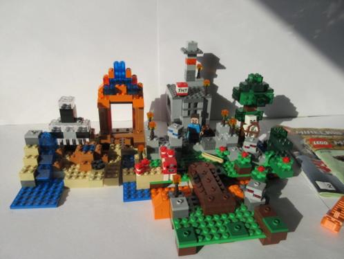 21116 Lego Minecraft  Crafting Box, 8/1 met bouwtekeningen., Kinderen en Baby's, Speelgoed | Duplo en Lego, Zo goed als nieuw