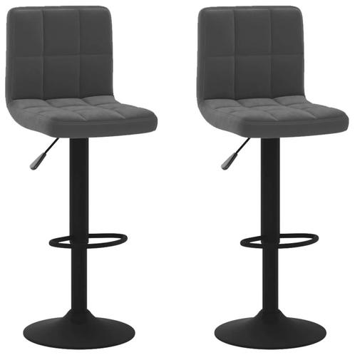 Barkrukken 2 st fluweel zwart, Huis en Inrichting, Barkrukken, Nieuw, 90 cm of meer, 2 krukken, Draaibaar, Ophalen of Verzenden