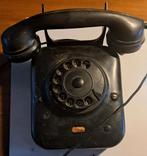Zwarte bakelieten antieke PTT Draaischijf telefoon boven, Telecommunicatie, Ophalen of Verzenden, Gebruikt, Met draaischijf