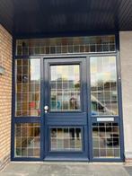 Authentieke deur met glas-in-lood, Ophalen, Gebruikt, 80 tot 100 cm, 200 tot 215 cm