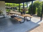 Stoere Robuuste Picknicktafels, Tuin en Terras, Nieuw, Staal, Ophalen, Vierkant