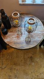 Industriële Ronde Salon Tafel - Zware Editie, Ophalen, Rond, Metaal