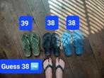 Dames SLIPPERS GUESS, Kleding | Dames, Schoenen, Ophalen of Verzenden, Zo goed als nieuw, Zwart
