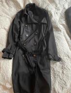 H&M Dames Trenchcoat – Maat 50 – Zwart Zo goed als nieuw, H&M, Zwart, Maat 46/48 (XL) of groter, Ophalen of Verzenden