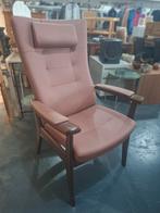 Farstrup Deense Vintage Relaxfauteuil met Hoofdsteun, Ophalen of Verzenden, Gebruikt, Stof, 50 tot 75 cm