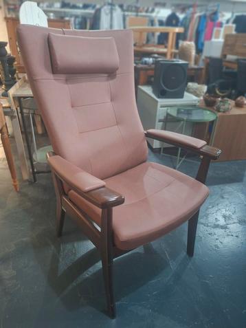 Farstrup Deense Vintage Relaxfauteuil met Hoofdsteun  beschikbaar voor biedingen