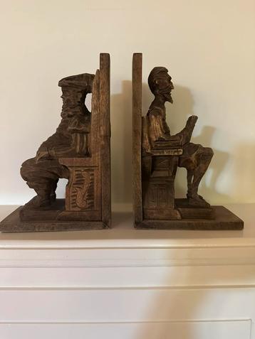 Prachtig houten beeldje: Don Quixote & Sancho Panza beschikbaar voor biedingen
