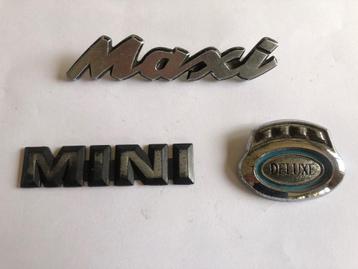 3 mooie MAXI MINI DE LUXE emblemen. Embleem logo logo's.  beschikbaar voor biedingen
