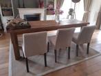 4 nieuwe kwaliteits stoelen, Ophalen, Hout, Overige kleuren, Landelijke moderne strakke taupe Hoffz Aura lage rugleuning