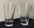 2 Schrobbelèr glazen met verzwaarde voet. Hoogte 11 cm., Ophalen of Verzenden, Zo goed als nieuw, Borrel- of Shotglas
