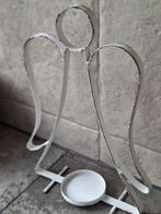 Kerst,sfeerlicht,Engel,setje,metaal,wit,landelijk,Brocante, Huis en Inrichting, Woonaccessoires | Overige, Ophalen