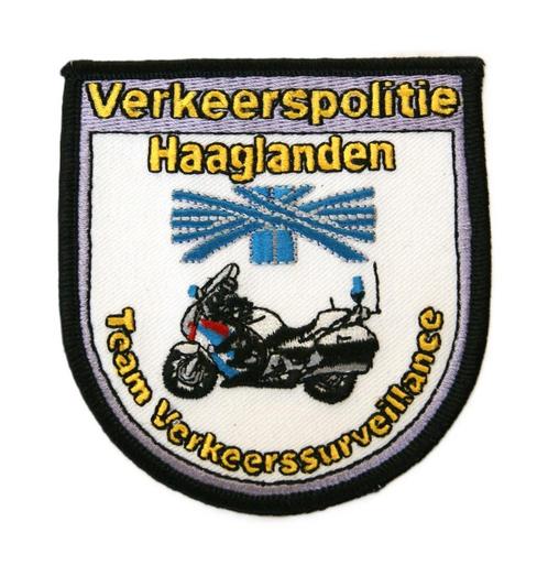 Politie Police Patch / Embleem Verkeerspolitie Haaglanden, Verzamelen, Militaria | Algemeen, Marechaussee, Embleem of Badge, Nederland