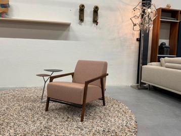 Nieuw Harvink Splinter fauteuil noten hout stof design stoel beschikbaar voor biedingen