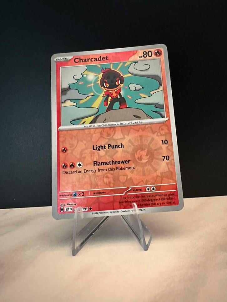 Charcadet 033/191 Surging Sparks - NM, Hobby en Vrije tijd, Verzamelkaartspellen | Pokémon, Zo goed als nieuw, Losse kaart, Ophalen of Verzenden