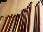 Diverse houten gelakte vlaggenstokken met knop, Ophalen of Verzenden, Gebruikt, Overige typen