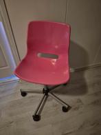 Roze bureaustoel met wieltjes, Ophalen, Gebruikt, Roze, Bureaustoel