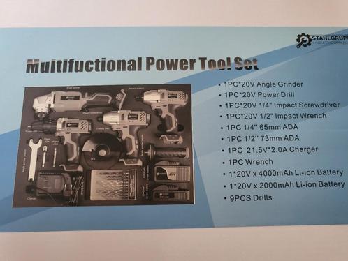 Stahltech powertools set 20 volt, Doe-het-zelf en Verbouw, Gereedschap | Handgereedschap, Nieuw, Ophalen