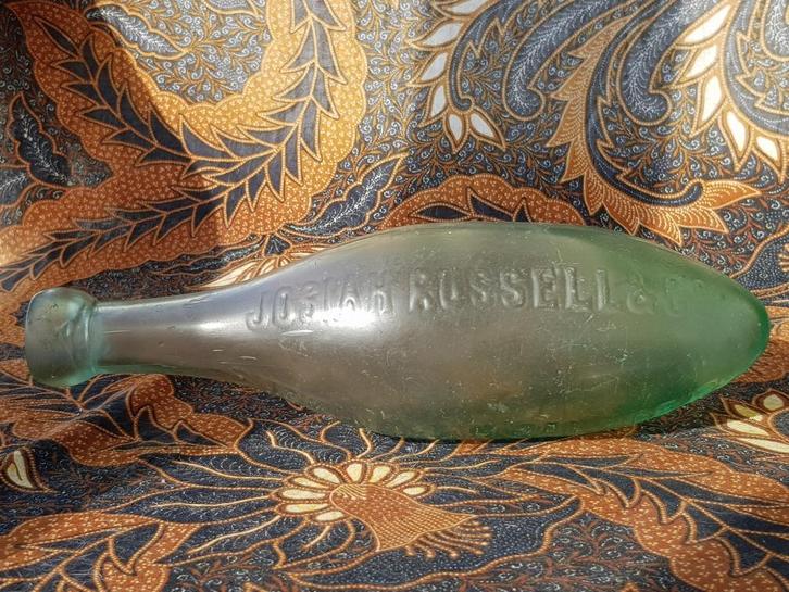 Zeldzame antieke Josiah Russel torpedo fles uit Engeland., Antiek en Kunst, Antiek | Glas en Kristal, Ophalen of Verzenden