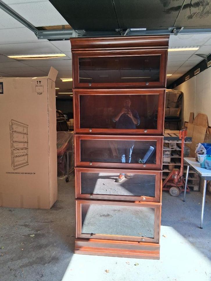 Stapelbare boekenkast mahoniehout., Huis en Inrichting, Kasten | Kledingkasten, Nieuw, 200 cm of meer, 50 tot 100 cm, 25 tot 50 cm