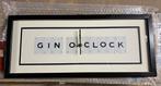 Nieuw. Gin O Clock - Vintage klok., Nieuw, Analoog, Ophalen of Verzenden, Wandklok