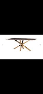 Eettafel Octopus Terni - Goud/Bruin Marmer - 180cm + Salonta, Gebruikt, 100 tot 150 cm, Ophalen of Verzenden, Vijf personen of meer