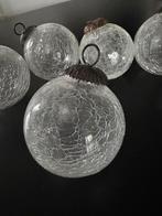 5 grote glazen kerstballen, Ophalen of Verzenden