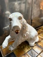 Ahuza hond keramiek vintage jaren 80 goud wit porselein, Ophalen, Gebruikt, Dier