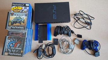 PlayStation 2 met spellen. beschikbaar voor biedingen