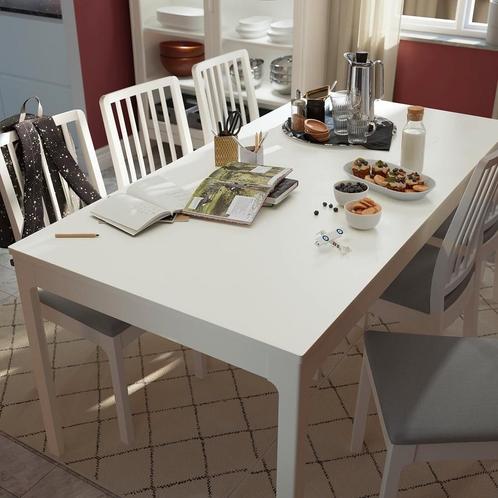EKEDALEN Uitschuifbare tafel, wit, 180/240x90 cm, Huis en Inrichting, Tafels | Eettafels, Zo goed als nieuw, 50 tot 100 cm, 150 tot 200 cm