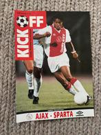 Ajax vs Sparta 95/96 Wedstrijdboekje Origineel Verzamelitem, Ophalen of Verzenden, Zo goed als nieuw, Ajax