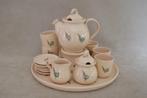 aardewerk servies handwerk theeservies  vintage, Overige typen, Ophalen of Verzenden, Zo goed als nieuw, Overige stijlen