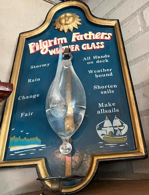Pilgrim Fathers Weerglas – Wandbarometer in maritieme stijl, Verzamelen, Efteling, Zo goed als nieuw, Overige typen, Ophalen of Verzenden