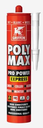 Griffon Polymax Pro Power Expr. lijm wit -lijmen en monteren, Ophalen of Verzenden, Nieuw, Materiaal