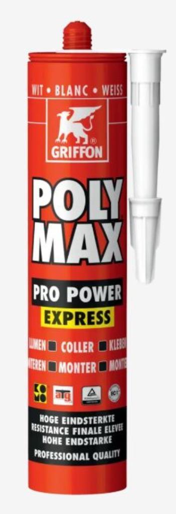 Griffon Polymax Pro Power Expr. lijm wit -lijmen en monteren, Hobby en Vrije tijd, Knutselen, Nieuw, Materiaal, Ophalen of Verzenden