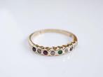 Little Confetti | 14 Karaat Gouden Gekleurde Edelstenen Ring, Sieraden, Tassen en Uiterlijk, Ringen, Ophalen of Verzenden, Zo goed als nieuw