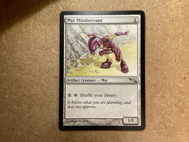 1x Myr Mindservant [213/306] (Near Mint), Hobby en Vrije tijd, Verzamelkaartspellen | Magic the Gathering, Zo goed als nieuw, Losse kaart