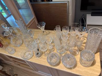 Kristal Set - Karaffen, Glazen, Schalen beschikbaar voor biedingen