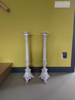 Twee kerkkandelaars, gietijzer, Antiek en Kunst, Ophalen