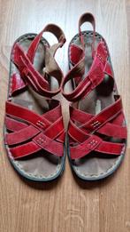 Josef Seibel rode leren sandalen mt 38 – comfortabel+ stevig, Zo goed als nieuw, Josef Seibel, Rood, Sandalen of Muiltjes