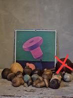 Verzameling oude tollen met schoolkaartje, Ophalen of Verzenden