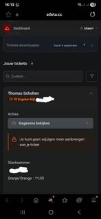 Dam tot dam loop ticket 10 Engelse mijl, Tickets en Kaartjes, Eén persoon, September