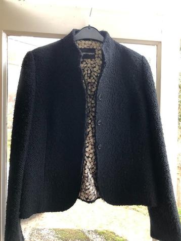 Emporio Armani elegant zwart boucle jasje wolmix mt 40 beschikbaar voor biedingen